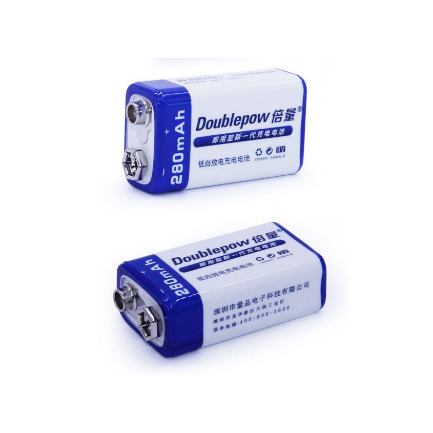 Pin vuông sạc 9v Doublepow 280mAh