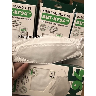 KHẨU TRANG Y TẾ BÔNG BẠCH TUYẾT KF94 TRẮNG 4 LỚP