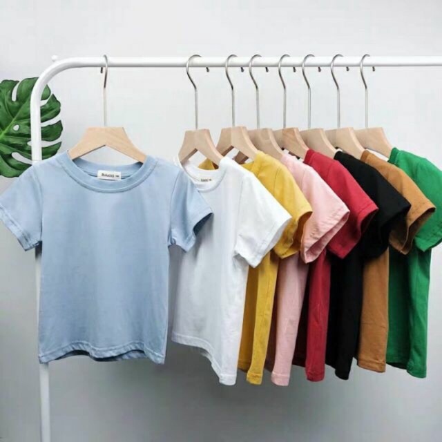 &lt;Xả kho&gt;Áo cotton cộc tay nhiều màu cho bé trai/ bé gái