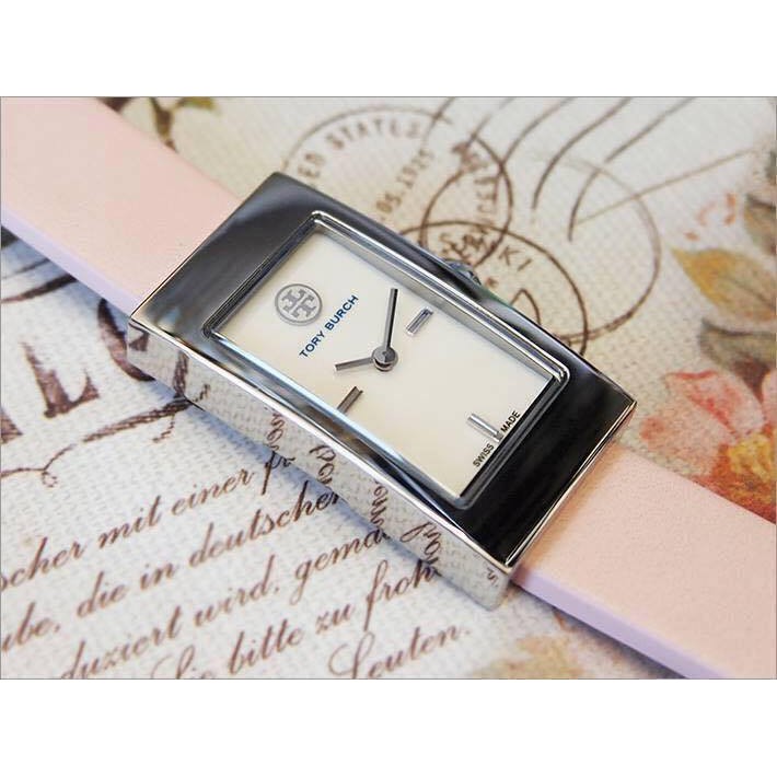 Đồng Hồ Nữ Tory Burch Silver/Pink Buddy Swiss Made Leather TRB2004
