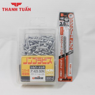 BỘ ỐC VÍT UNIKA P425 + MŨI KHOAN UNIKA B 3.5MM