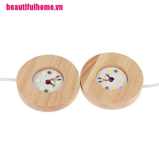 Đế Đèn LED Bằng Gỗ Pha Lê / Kính / resin