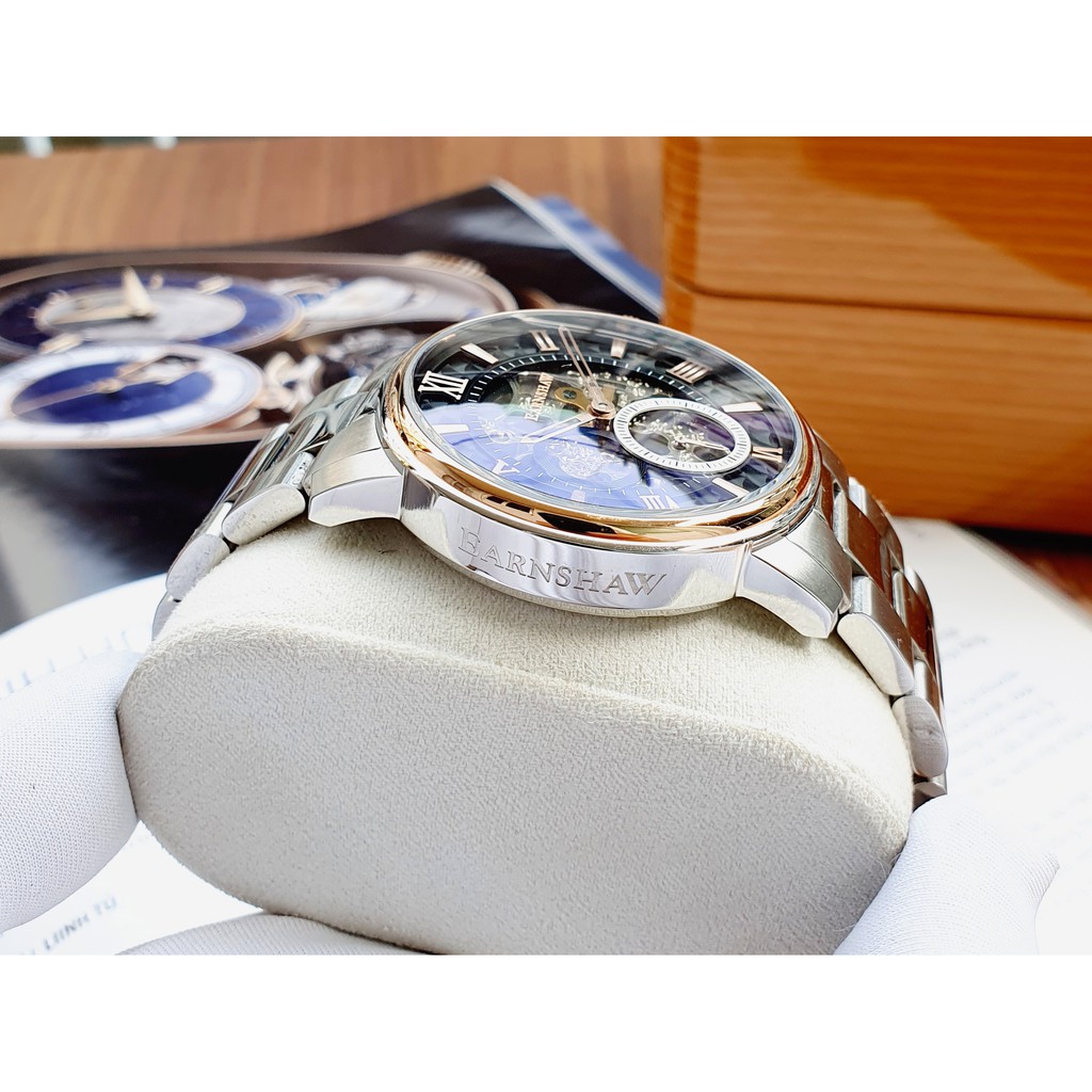 Đồng hồ nam chính hãng Thomas Earnshaw Automatic Limited WHITEHALL Skeleton ES-8120-22 - Máy cơ - Kính cứng