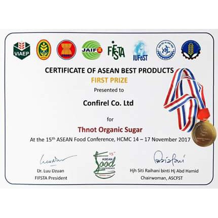 Đường Thốt nốt hữu cơ 500g @Hàng-Campuchia CONFIREL Organic-Thnot-USDA-JAS-EU-by-Authentic-Khmer-Product