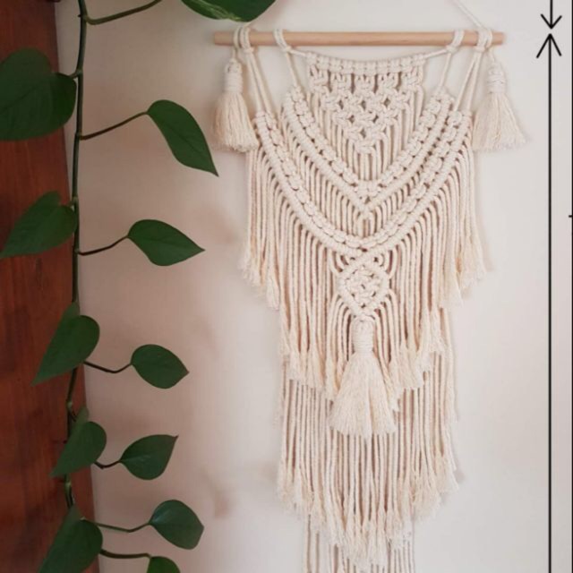 Mành treo tường nghệ thuật 3 lớp, rộng 50cm, dài 1m