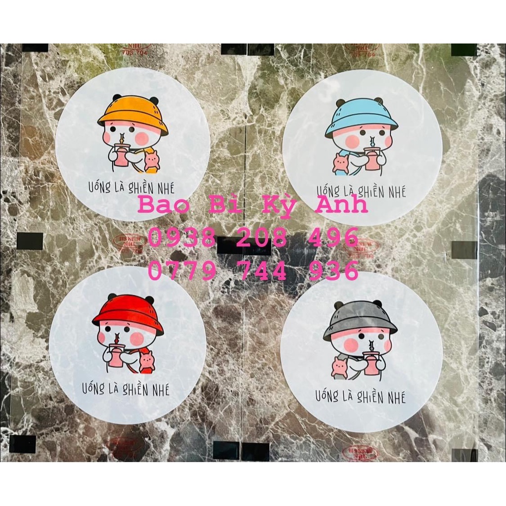 Cuộn màng ép ly nhựa, màng ép ly trà sữa, cuộn keo ép ly, keo dán miệng ly mẫu mới