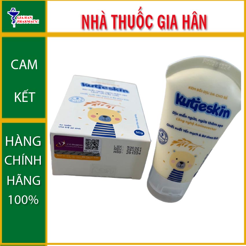 Kem Bôi Dịu Da Cho Bé Kutieskin góp phần thúc đẩy quá trình tái tạo tế bào da mới &amp; phục hồi vùng da bị hư tổn 30g