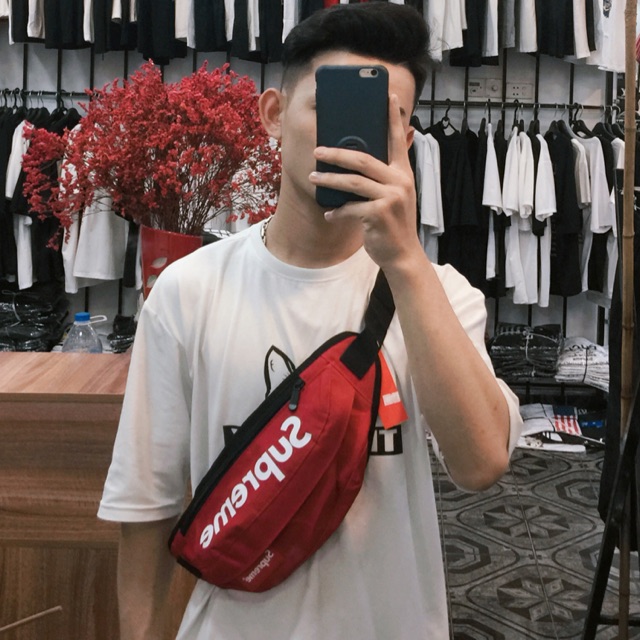 [ Siêu Hot ] Túi Đeo Chéo Supreme Đỏ