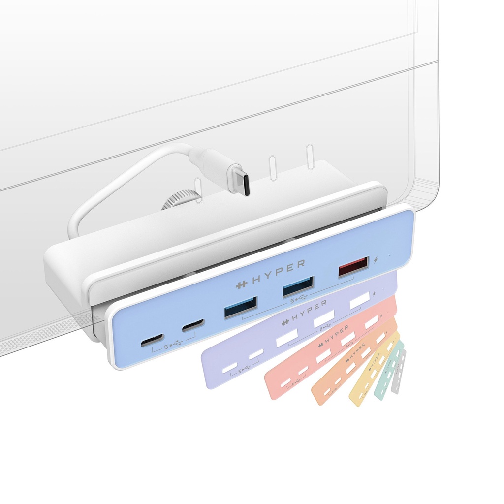 Cổng chuyển chuyên dụng HyperDrive 5in1 USB-C HUB for iMac 24&quot; - HD34A6 - Tặng kèm dán 7 màu