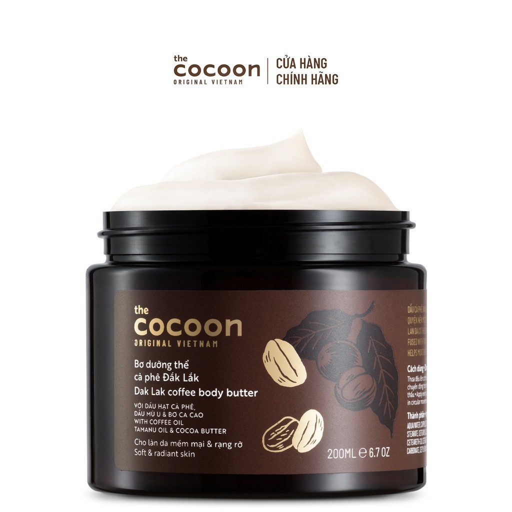 Bơ dưỡng thể cà phê đắk lắk Cocoon 200ml