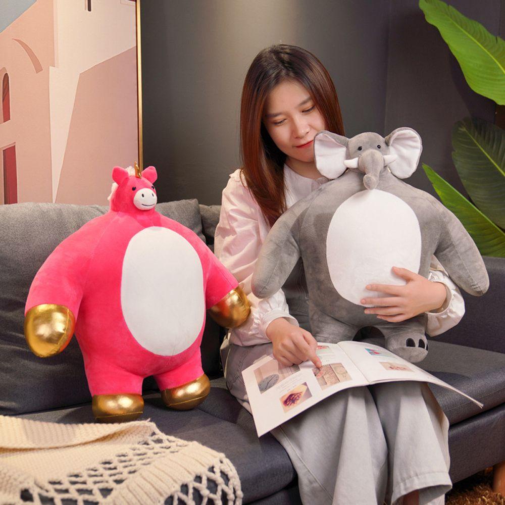 Thú Nhồi Bông Hình Gấu / Voi / Con Lười Đầu Nhỏ Dễ Thương Trang Trí Nhà Cửa / Tiệc Cưới