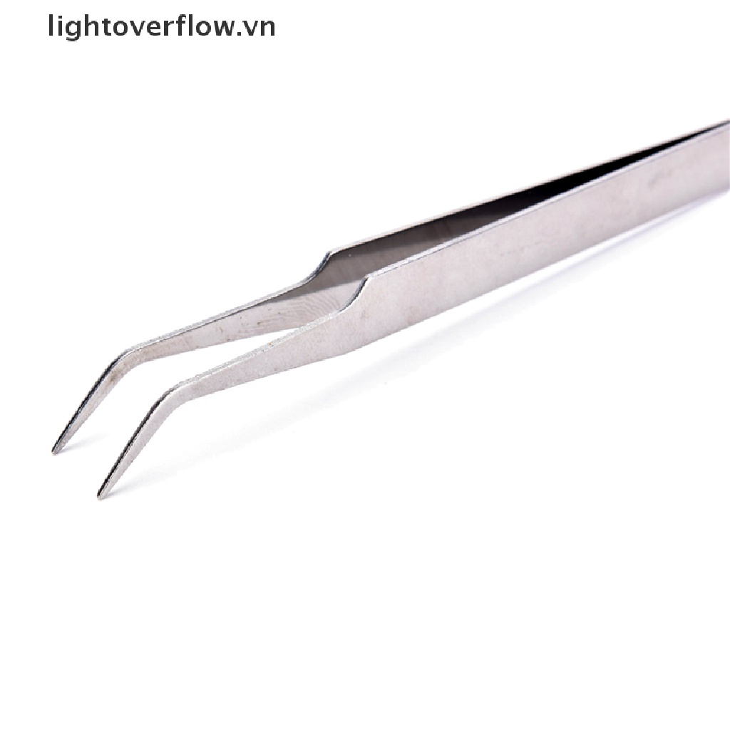 Bộ 2 Nhíp Gắp Lông Mi / Đá Bằng Thép Không Gỉ Tiện Dụng
