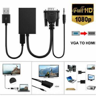 Đầu Chuyển Đổi Vga Sang Hdmi 1080p Hd + Audio Hdtv
