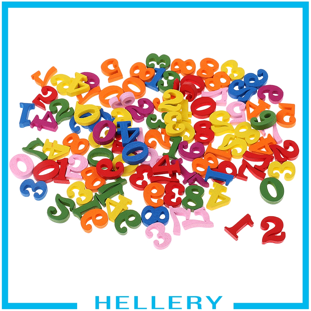 Bộ 100 Số Đếm Từ 0 Đến 9 Bằng Gỗ Nhiều Màu Sắc Dành Cho Bé Học Toán