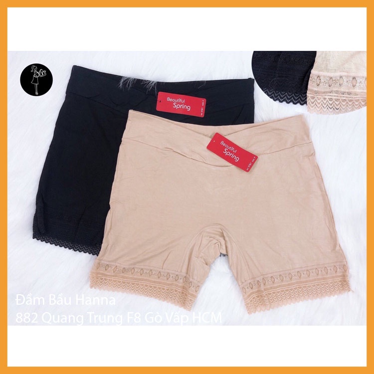 [SIZE 50-75KG] Quần đùi mặc váy bầu cạp chéo HANNA, vải cotton lạnh cao cấp mát co dãn nhiều, không bị xù, mặc rất thoải