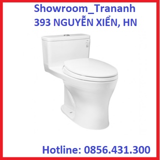 Bồn cầu toto ms855d kết hợp nắp đóng êm, bệt toto một khối, két liền.