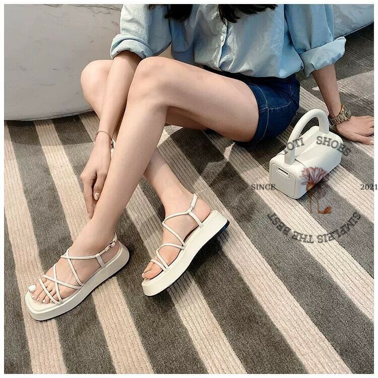 SANDAL NỮ TOTIIE SHOES - GIÀY THỜI TRANG XUỒNG QUAI NGANG DÂY MẢNH ĐẾ BẰNG SANG CHẢNH S2205090