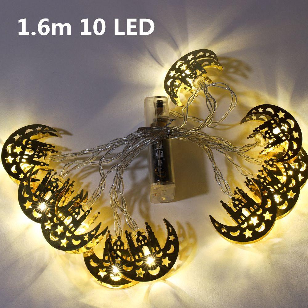 GOGOUP Dây Đèn LED 10 Bóng Dài 1.6m Hình Ngôi Sao Và Mặt Trăng