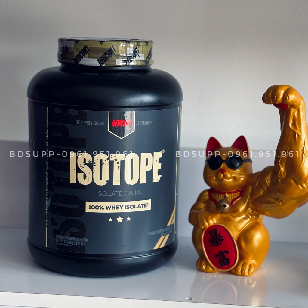 Redcon1 Isotope Whey Protein Isolate , Bổ Sung 25g Đạm, 13.5g EAA, 6.4g BCAA, Không Lactose, Hộp 2.4kg