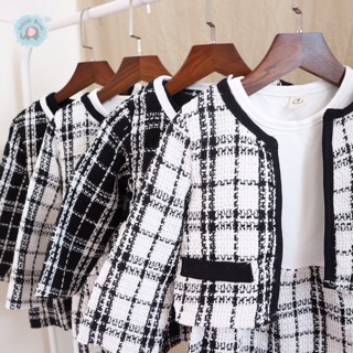 Set váy áo dạ bé gái