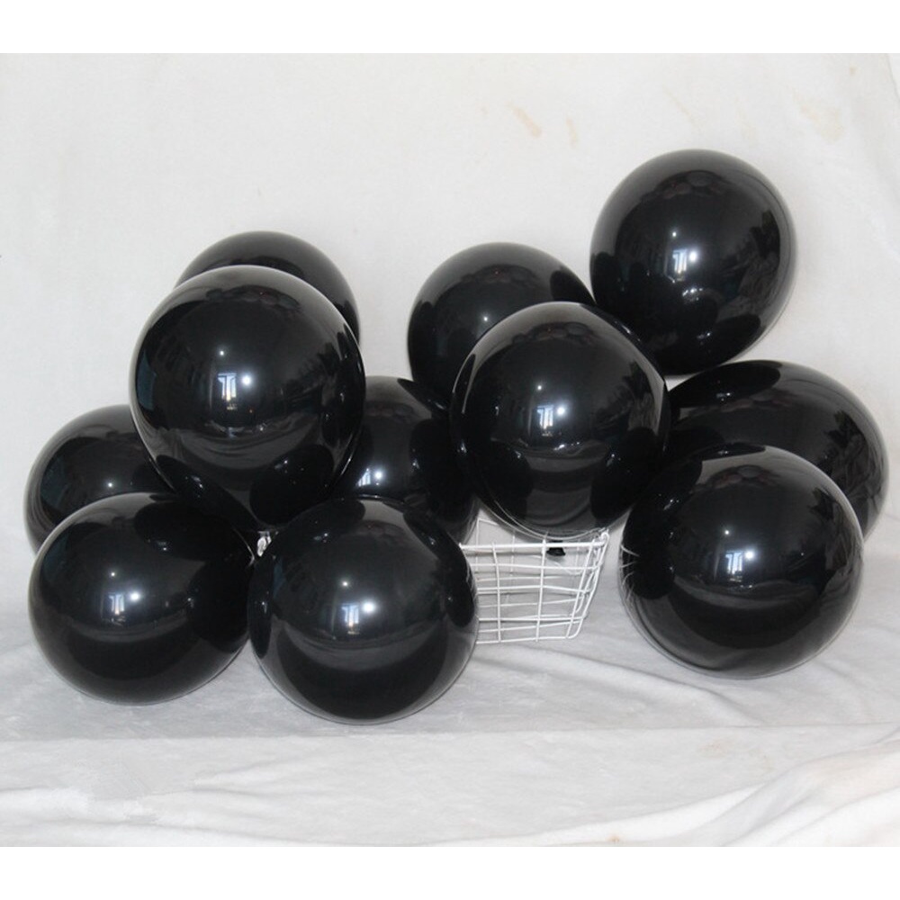 Set 30 Bong Bóng Đen 36Inch / 18 / 12 / 10 / 5 Inch Trang Trí Tiệc
