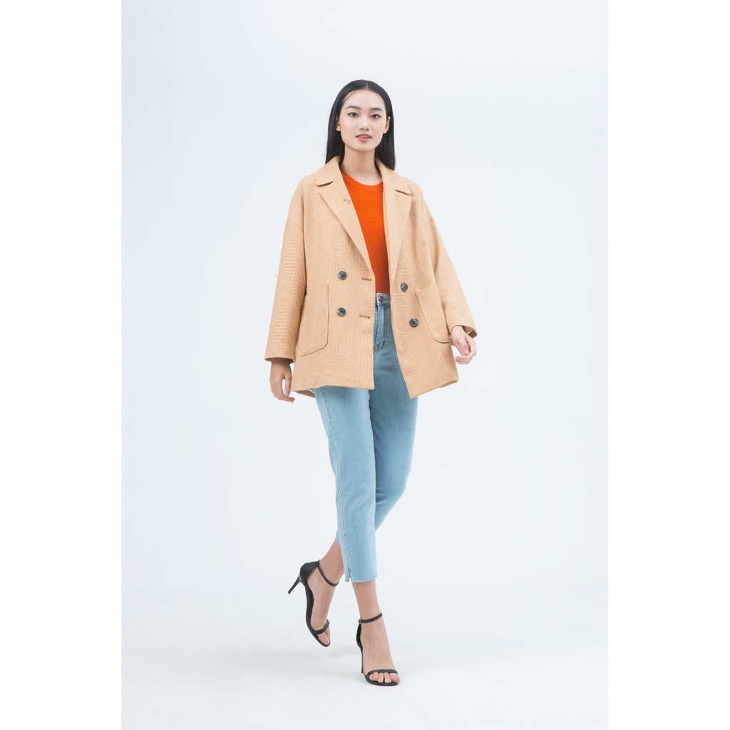 [NHẬP WABRTL5 GIẢM 10% TỐI ĐA 50K ĐH 250K ]Áo Vest nữ họa tiết kẻ IVY moda MS 71B7717