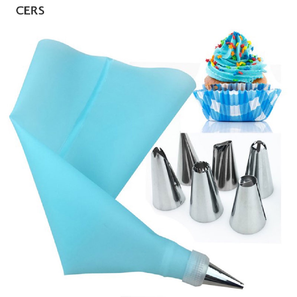 Bộ 16 Cái Túi Bắt Bông Kem Bằng Silicone Và Thép Không Gỉ DIY