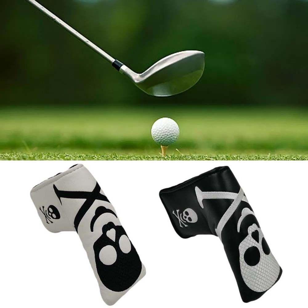 AVALENTINE Skull Putter Cover Wedge cover PU Leather Golf Accessories Golf Head Cover Golf Mallet Putter Cover Putter Headcover Golf Club Head Cover