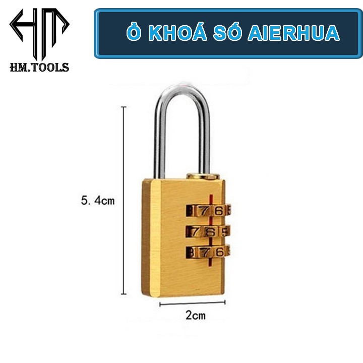 Ổ Khoá Mini 3 Số Đồng - Ổ khoá vali , khoá tủ 3 số