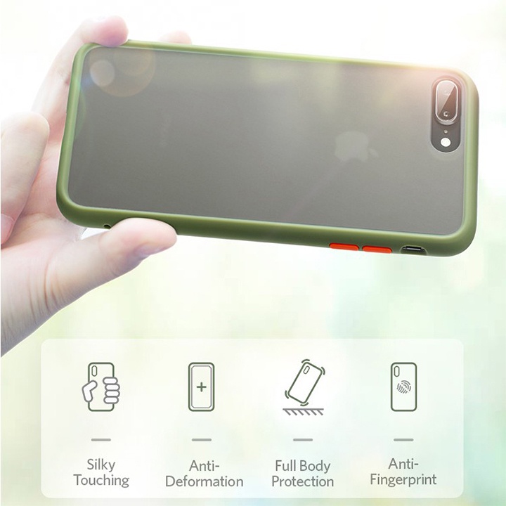 Ốp lưng IPhone Nhám- Chống Vân tay Mặt lưng 6/6plus/6s/6splus/7/7plus/8/8plus/x/xr/xs/11/11Pro/11ProMax TimShop