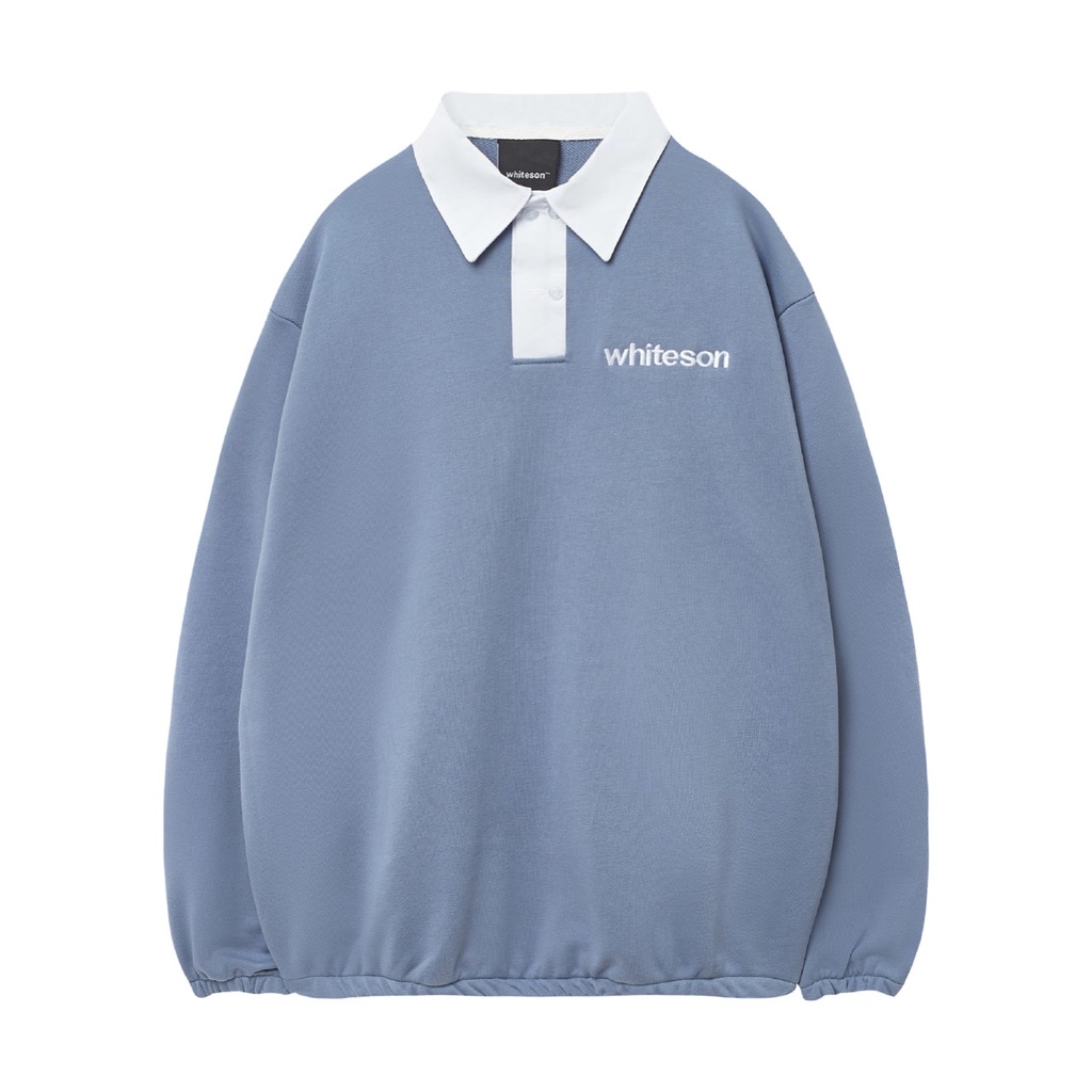 POLO SWEATER LOGO PEARL BLUE