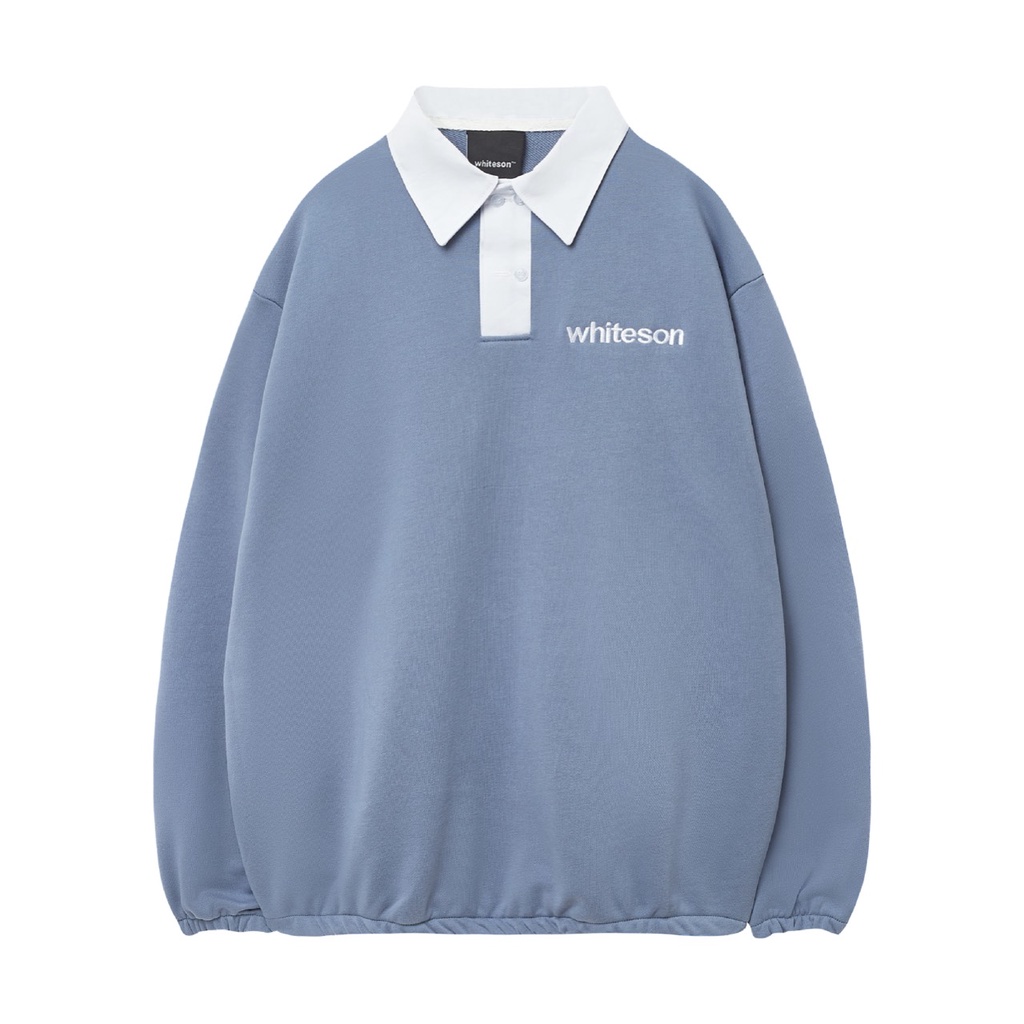 POLO SWEATER LOGO PEARL BLUE