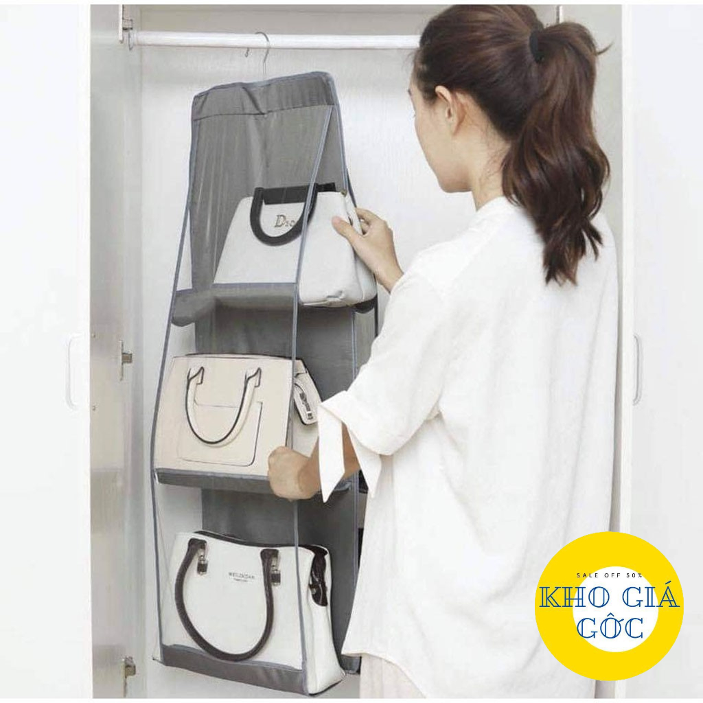 Túi treo giỏ xách 6 ngăn đa năng cao cấp chắn bụi tiện dụng