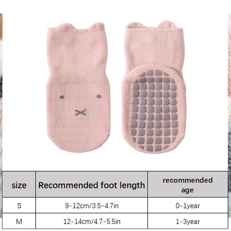 Vớ Cotton Mềm Mại Co Giãn Thoáng Khí Chống Trượt Hình Động Vật Hoạt Hình Dễ Thương Cho Bé Trai Và Gái