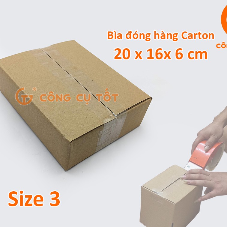 Combo 20 bìa đóng hàng loại đẹp size 20x16x6cm size 3