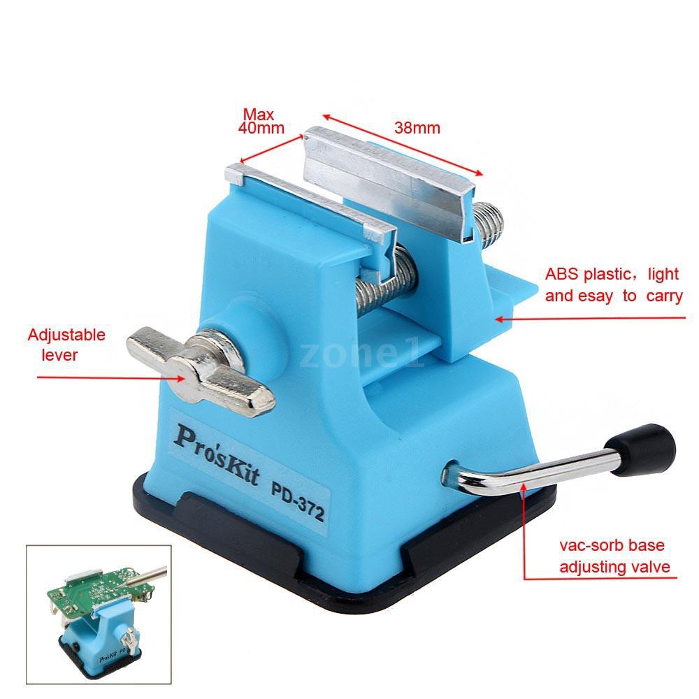 zone1 Pro'sKit PD-372 Mini Vise Bench Working Table Vice Bench for DIY Jewelry Craft Mould Fixed Repair Tool (Jaw openin