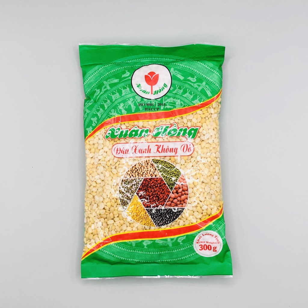 Combo 2 gói Đậu xanh hạt đậu xanh không vỏ đỗ xanh Xuân Hồng 500g