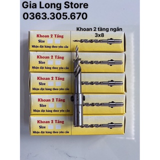 Mũi khoan gỗ 2 tầng ngắn tâm 3ly - dài 70mm âm vít ngành gỗ