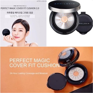 Phấn nước dưỡng ẩm và che phủ hoàn hảo Aprilskin Perfect Magic Cover Fit Cushion 2.0 SPF50+/PA+++ 13g | BigBuy360 - bigbuy360.vn