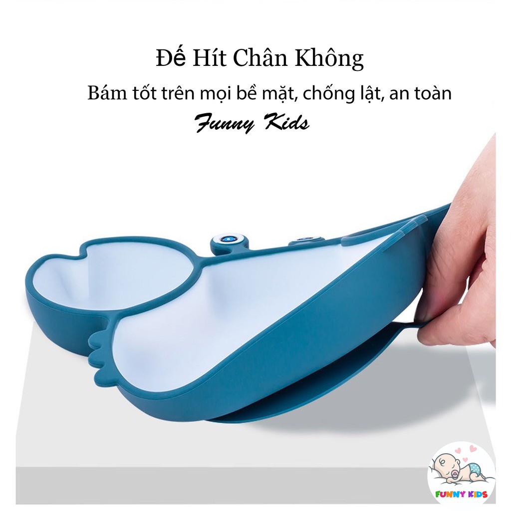 Khay ăn dặm Silicon siêu mềm hình Cua ngộ nghĩnh, Funny Kids