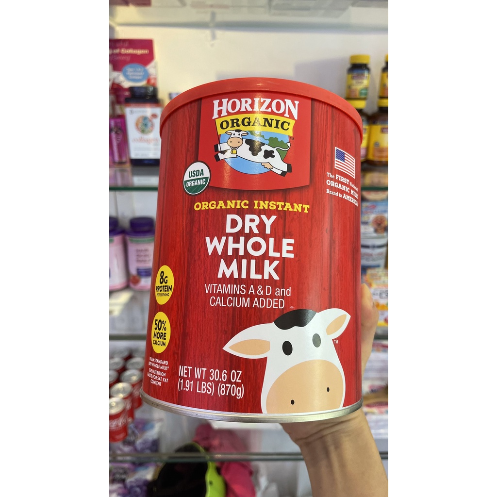 Sữa tươi dạng bột hữu cơ Organic Horizon 870gr date 24