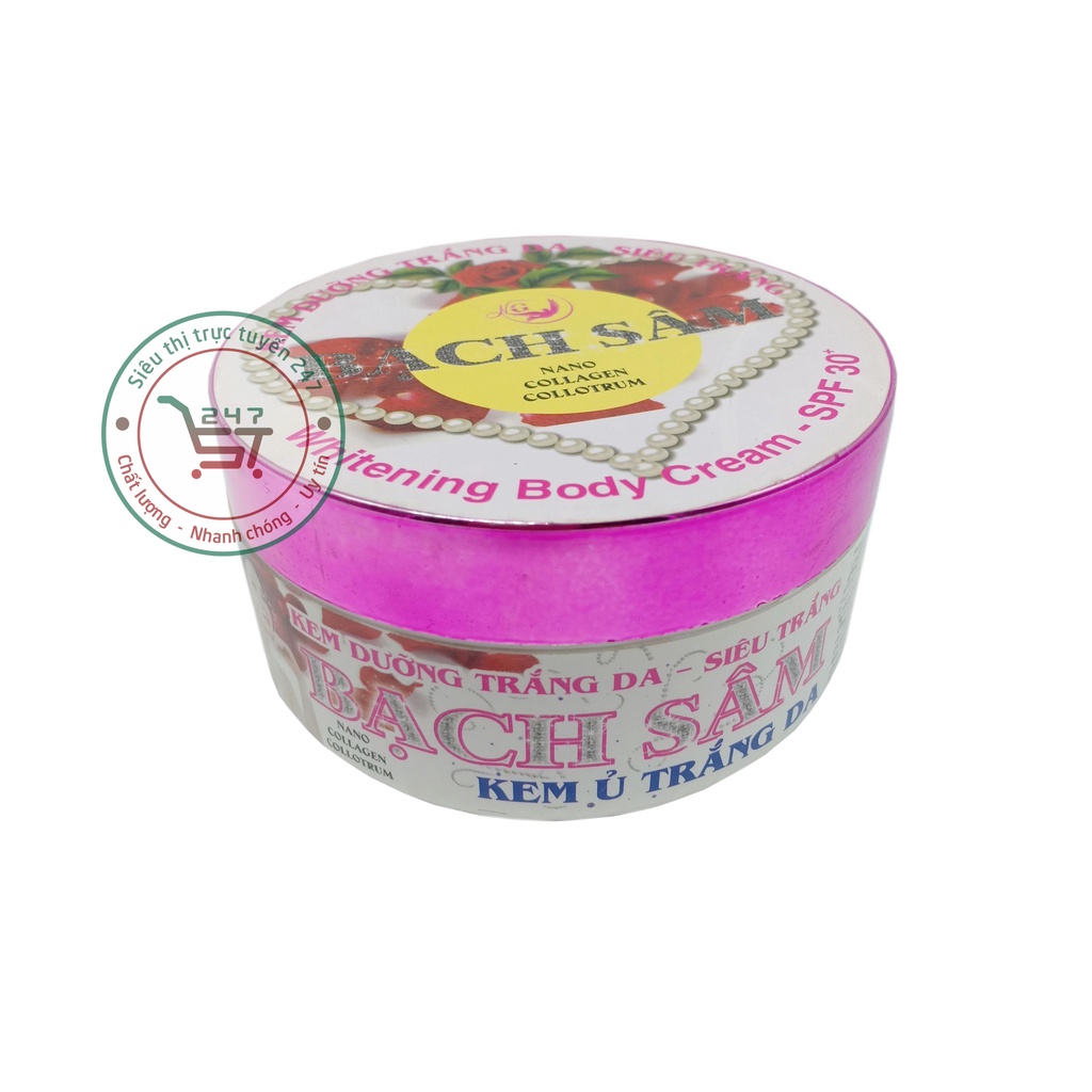 Kem ủ dưỡng trắng da toàn thân Bạch Sâm 250g (Trắng - Tím)|Siêu thị trực tuyến 247Kem dưỡng toàn thân 