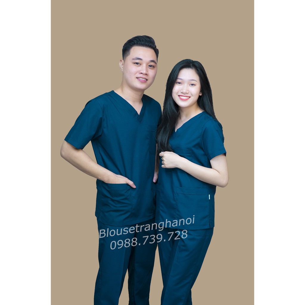 [Combo 2 bộ] Quần áo phẫu thuật , quần áo blouse may đẹp – Blouse trắng Hà Nội