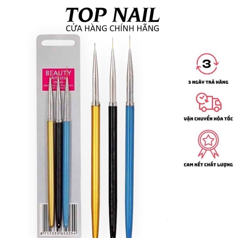 Set cọ râu 3 cây nét mảnh