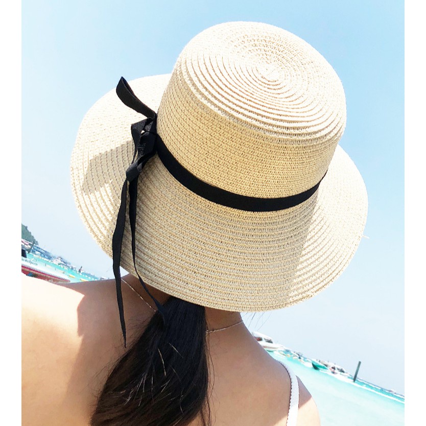 Nón cói nơ đi biển mùa hè - Mã CO001