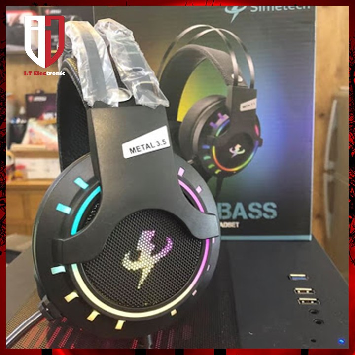 Tai Nghe Gaming Chụp Tai Headphone Có Dây SIMETECH METAL - Tai Nghe Nhạc Có Mic Máy Vi Tính Laptop Pc | BigBuy360 - bigbuy360.vn