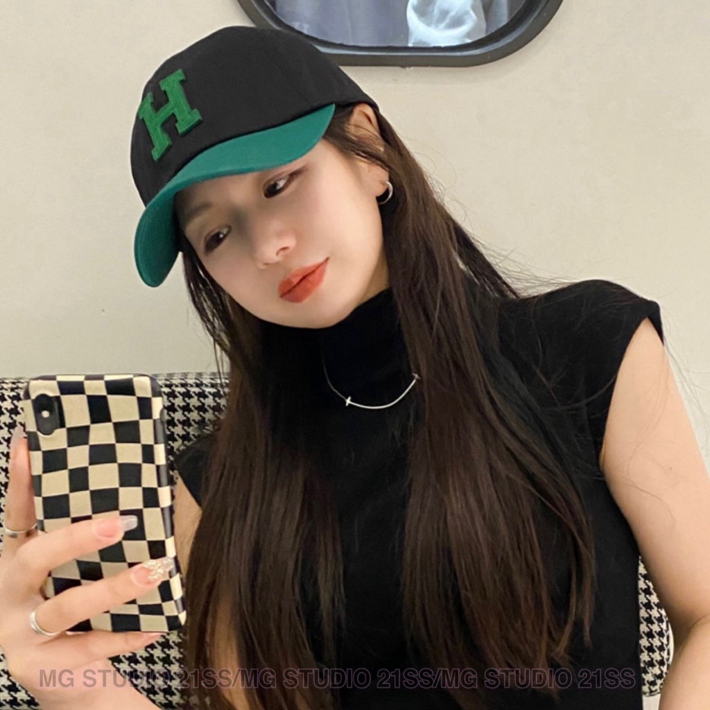 Nón MG STUDIO hoạ tiết thêu nỗi chữ H sành điệu