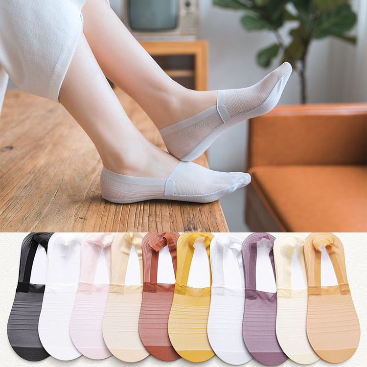 Vớ Ren Siêu Mỏng Thoáng Khí Chống Trượt Thời Trang Cho Nữ