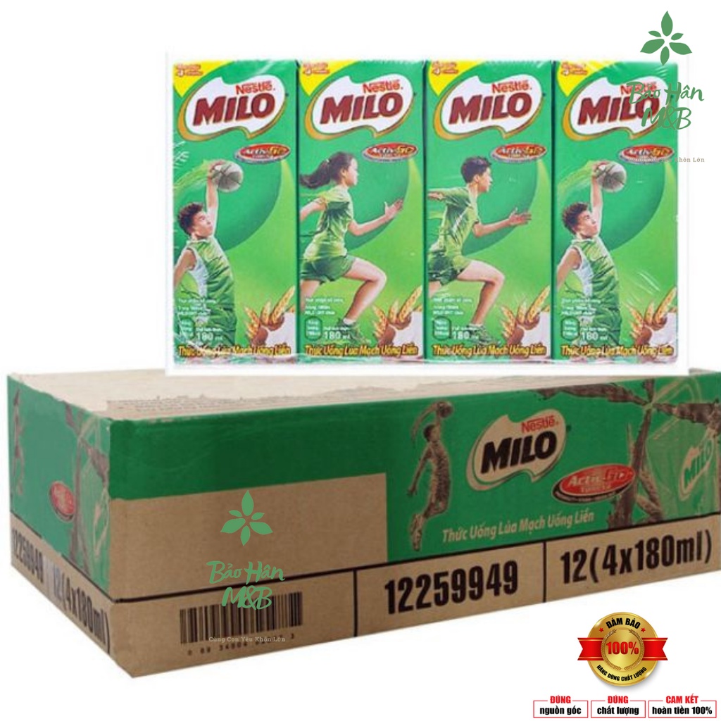 Sữa Milo Nestle 110ml và 180ml [ Thùng x48H ] [ date luôn mới ]