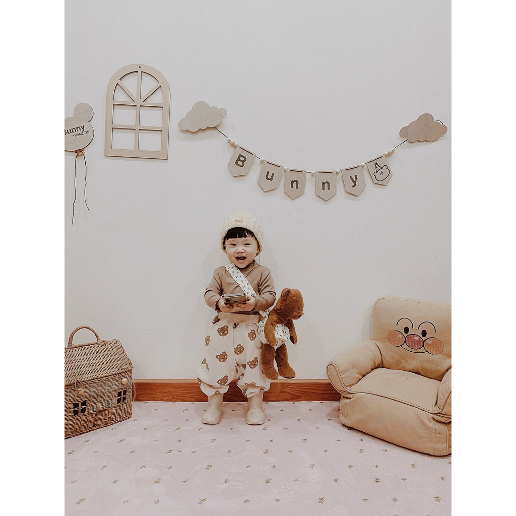 🌸Cờ gỗ in tên theo yêu cầu 🌸| Phụ kiện trang trí sinh nhật